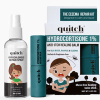 Quitch Eczema Repair Duo - Hydrocortisone Healing Balm + Hypochlorous Repair Spray